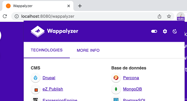 اکستنشن کروم wappalyzer